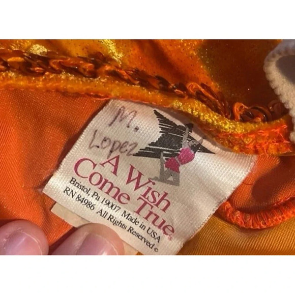 2 Piece Orange Costume Set For Girls - Picture 4 of 6